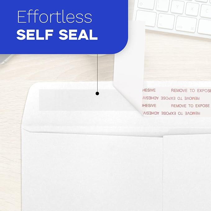 Goefun White Manilla Envelopes 9x12 Self Seal 250 Pack, Large White Envelopes - Image 3