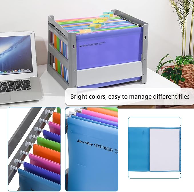 Merrynine Hanging File Folders Letter Size 15pcs, Polypropylene Filing Cabinet - Image 6