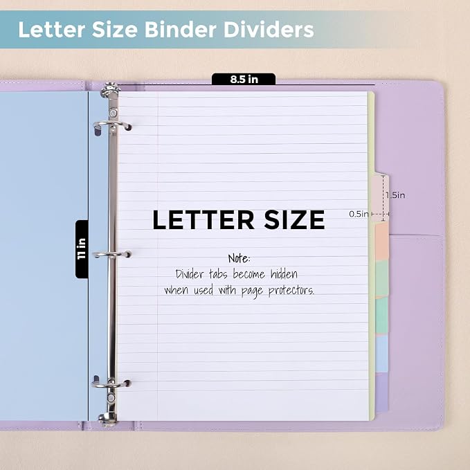 SKYDUE Durable Plastic 8-Tab Dividers, Big Tab Dividers - Image 6