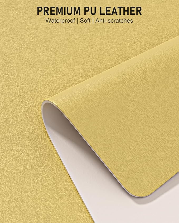 Desk Pad, 23.6" x 13.8" PU Leather Non-Slip Desk Mat Large Mouse Pad - Image 3