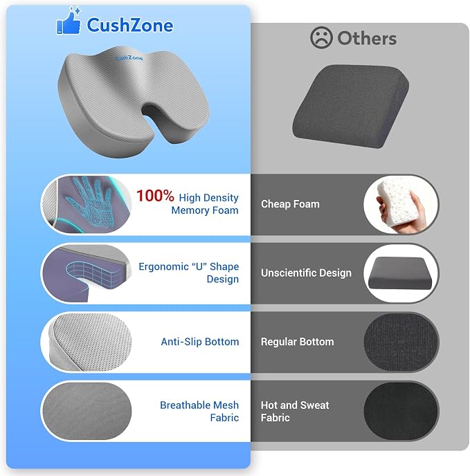 XXL Seat Cushion Office Car Seat Cushion, Memory Foam Cushion - Image 3