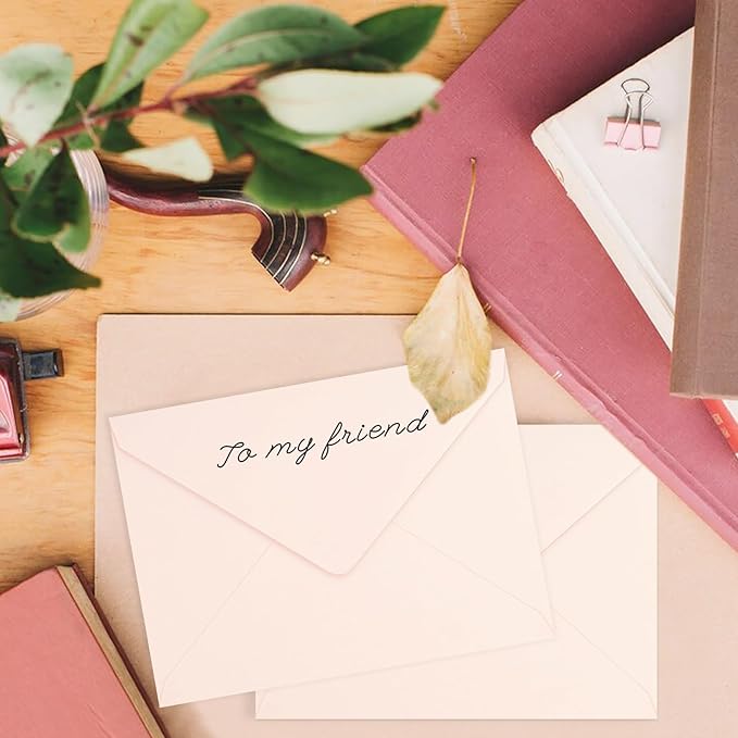 200 Pack A7 Envelopes, Blush Pink Greeting Card Envelopes Self Seal, 5.24 x - Image 2