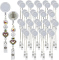 15pcs Beadable Badge Reels Making Kits by Unknown