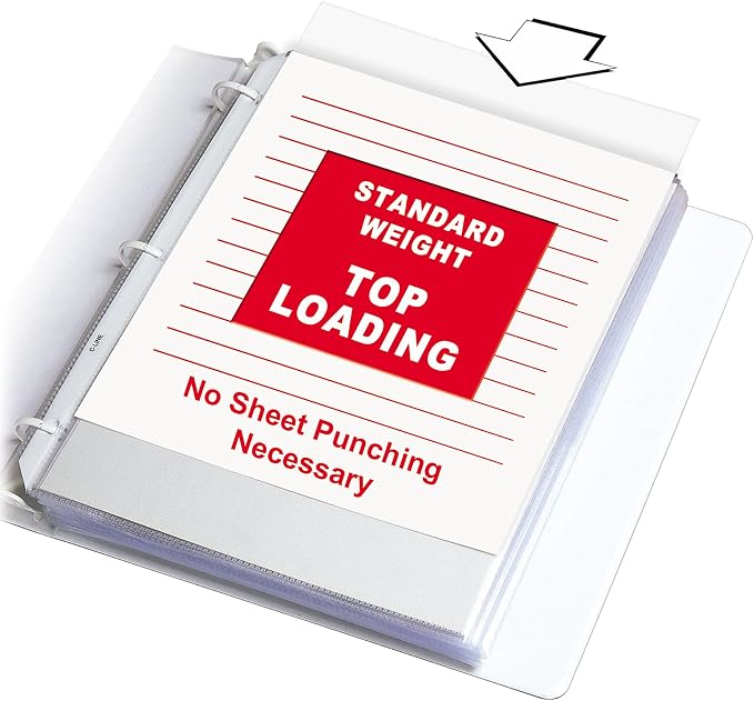C-Line Top Loading Standard Weight Poly Sheet Protectors, 8.5 x 11 Inches - Image 3