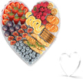 11" Acrylic Heart Shaped Charcuterie Tray, Reusable Serving Cake Candy Dish by Tdsuco