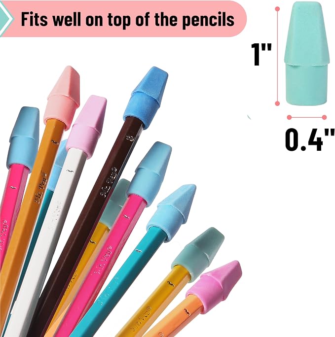 Mr. Pen- Pencil Erasers Toppers, 120 Pack, Latex Free, No Smudge | Mr Pen - Image 3