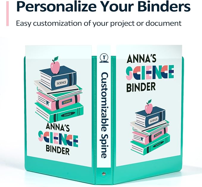 BinderX Extra Durable 1.5 Ring Binder, Round Ring 1.5 Inch Binders, Fits 325 - Image 5