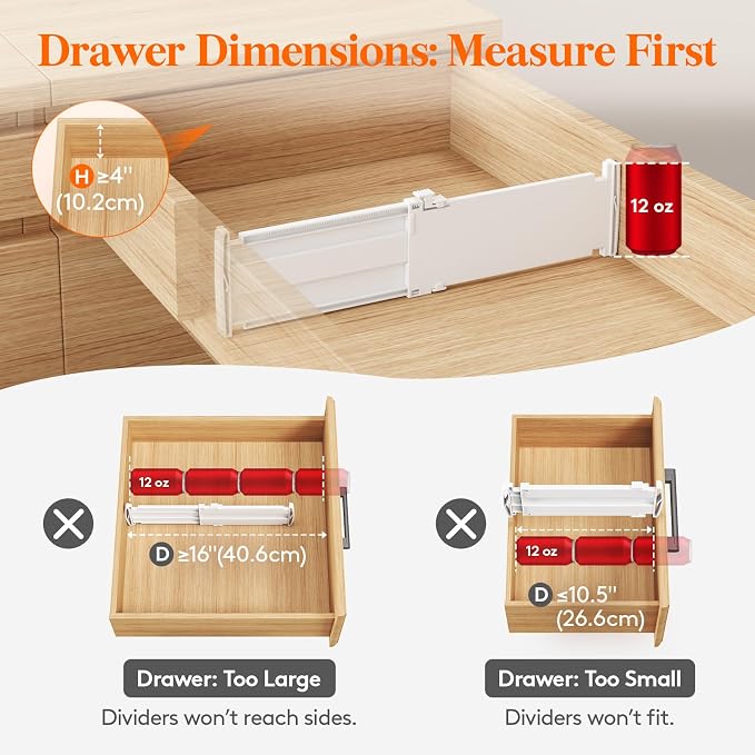 Lifewit 14 Pack Drawer Dividers - Image 6