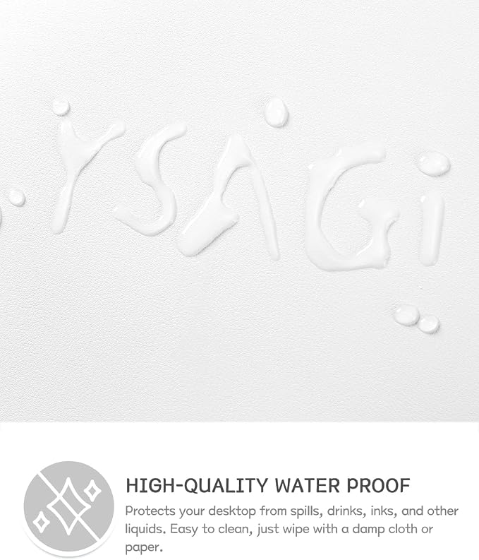 YSAGi Non-Slip Leather Desk Pad, Waterproof Laptop Computer Desk Keyboard Mat - Image 4