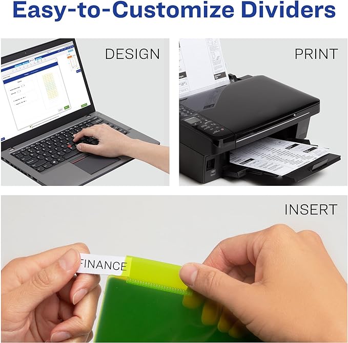 Avery Dividers for 3 Ring Binders, 8-Tab Sets, Two-Pocket Plastic Binder - Image 4