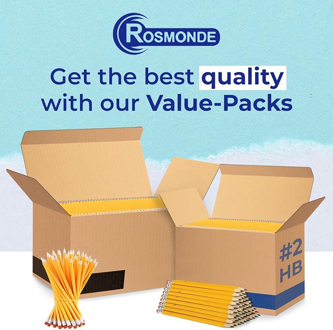 Rosmonde Pencils Bulk 5000 Pack, Pre Sharpened #2 HB, Pencils for - Image 5