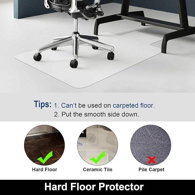 AiBOB Office Chair Mat for Hardwood Floor, 36 X 48 inches, Hard Floor Chair - Image 5
