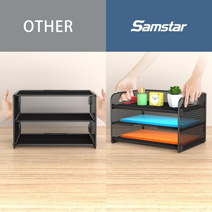 Samstar 3 Tier Letter Tray Paper Organizer - Image 3