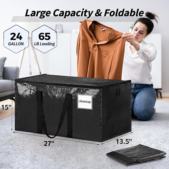 16 Pack Extra Large Heavy Duty Moving Bags, Reinforced Handles & Heavy-Duty - Image 2