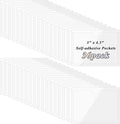 Antner 36 Pack 3.5" x 4.7" Self-Adhesive Label Holders Index Card Pockets by Antner