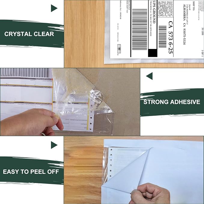 Packing List Pouches, Shipping Label Envelopes Clear Adhesive Top Loading - Image 3