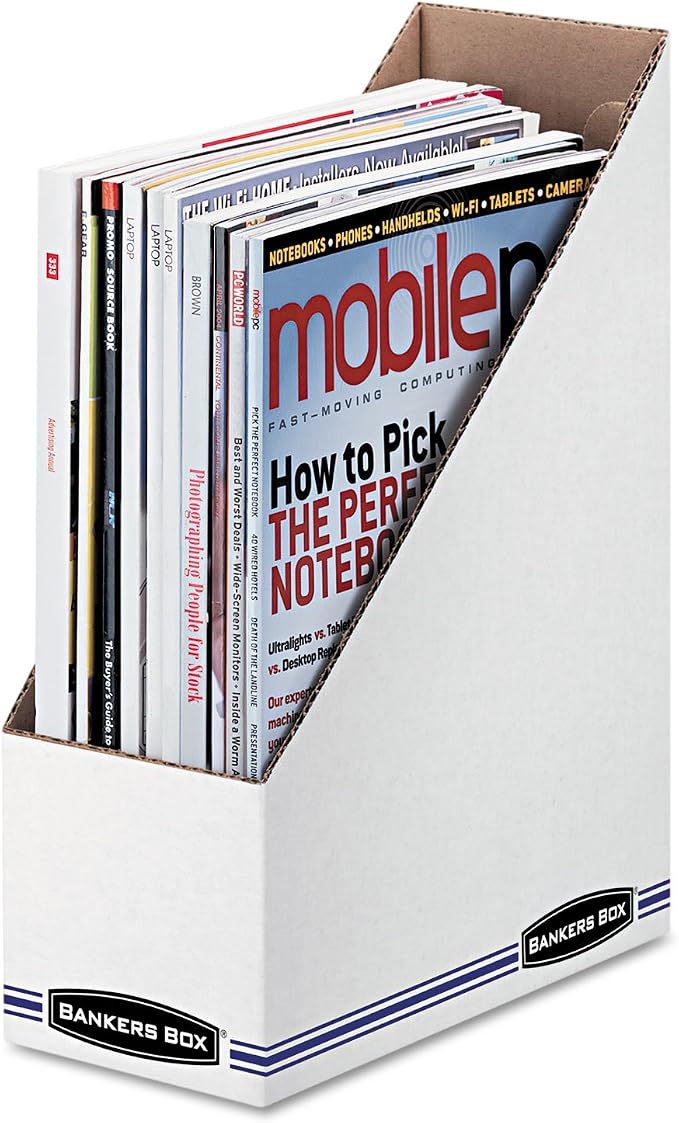 Bankers Box 10723 Corrugated Cardboard Magazine File, 4 x 9 1/4 x 11 3/4 by BankersBox