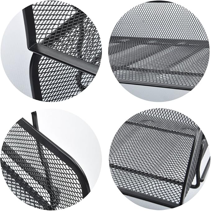 EASEPRES 4 Pack Stackable Desk Paper Tray, Metal Mesh Desktop Document Letter - Image 5
