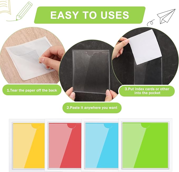 Chinco 30 Pcs Self Adhesive Pockets, Bin Labels - Image 5