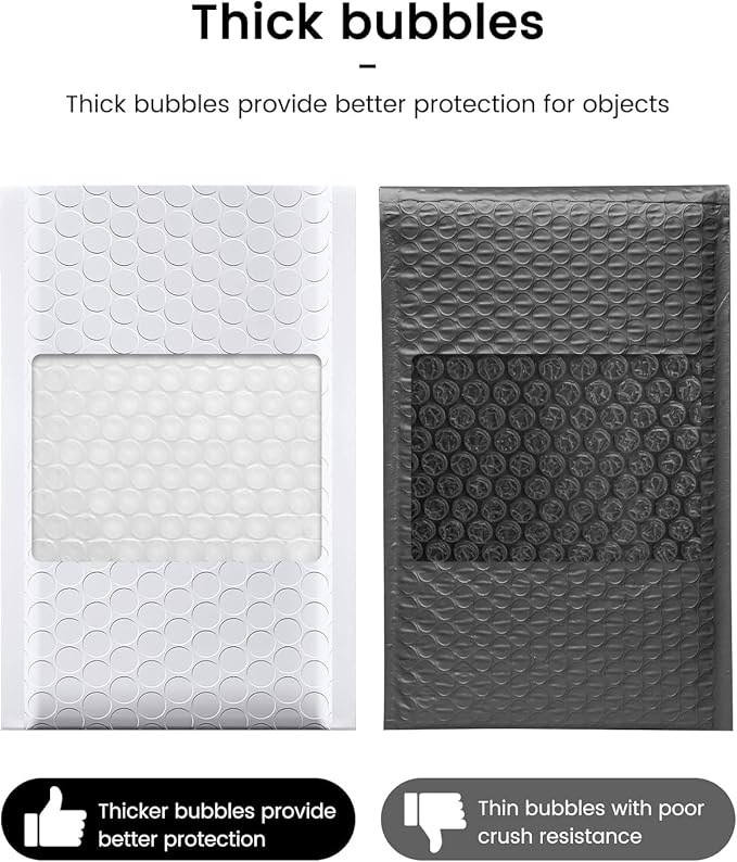 GSSUSA White Bubble Mailers 4x7 Small Padded Envelopes 4000 Pack, Strong - Image 6