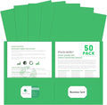 Two Pocket Folders, PANDRI 50 Pack 2 Pocket Folders, Letter Size Paper File by PANDRI