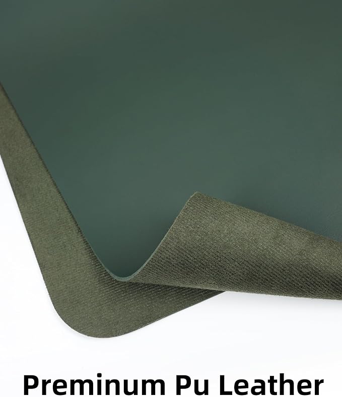 Leather Desk Pad Protector, Mouse Pad, Office Desk Mat, Non-Slip PU Leather - Image 2