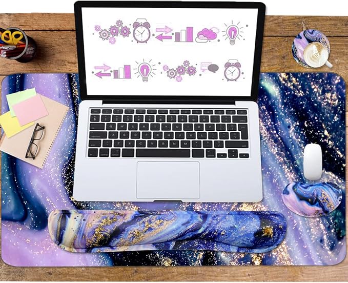 4-in-1 Large Gaming Mouse Pad, Keyboard Wrist Rest Pad & Wrist Support Mousepad - Image 5