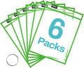 SUNEE 6 Packs Oversized Reusable Dry Erase Pocket Sleeves by SUNEE