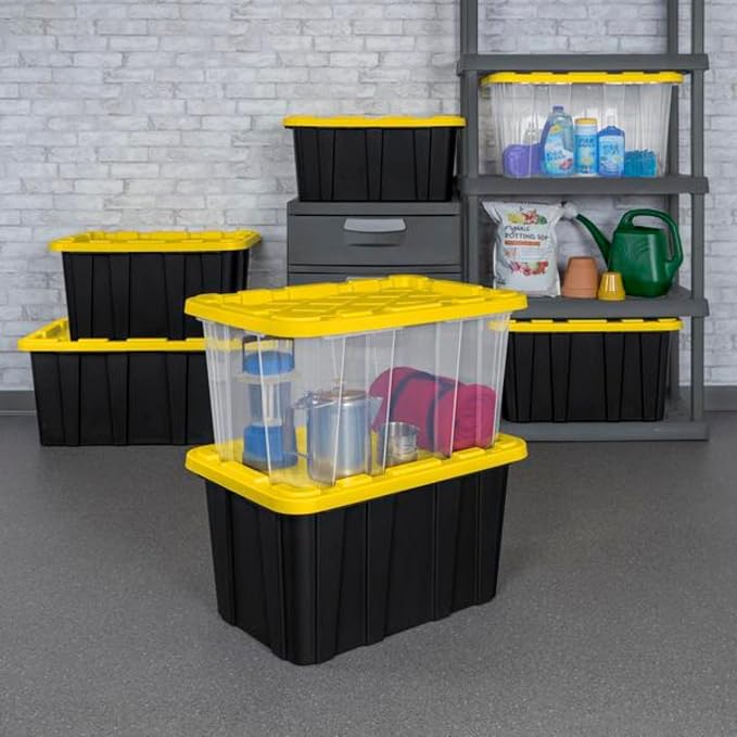Sterilite 12-Pack Industrial Tote, Plastic Storage Container Bins - Image 7