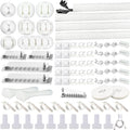 White Cable Management Organizer Kit 4 Cable Sleeve Split 311Pcs | 47Cable by DRIVUU