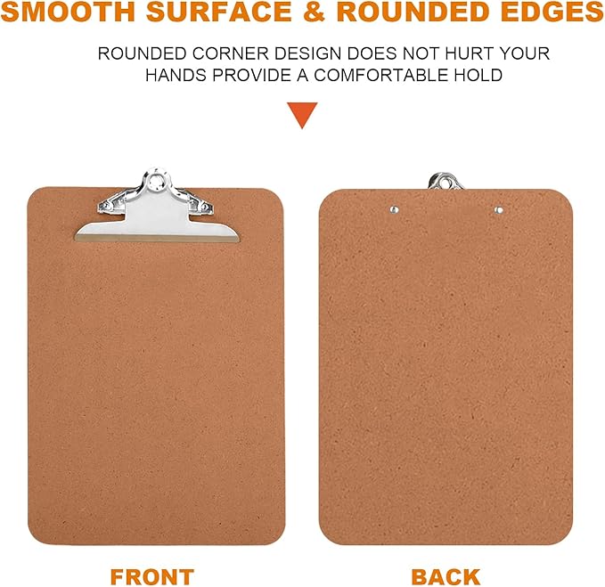 HERKKA 6 Pack Hardboard Office Clipboards - Image 4