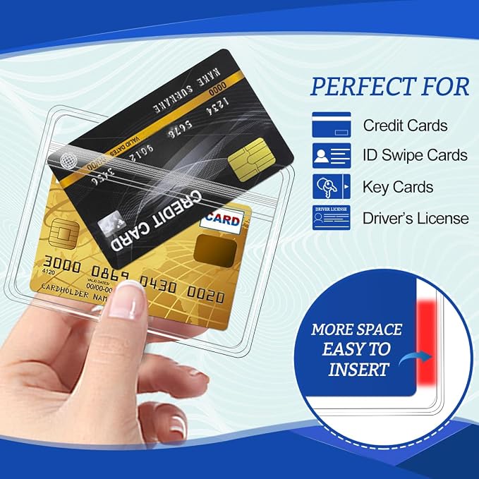 100 Pcs Clear Plastic Horizontal Name Badge ID Card Holders - Image 4