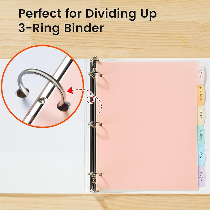Sooez 6-Tab 3 Ring Binder dividers - Image 6