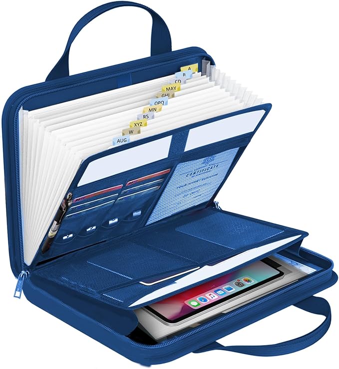 onvvippiv File Organizer Fireproof Expanding Accordion File Folder | Document by onvvippiv
