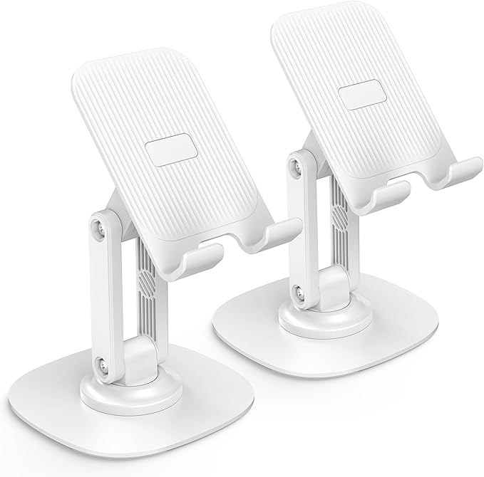 OMOTON Cell Phone Stand for Desk, 2 Pack Adjustable Foldable Phone Holder by OMOTON