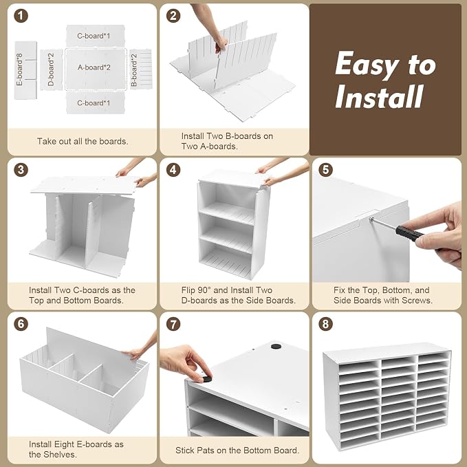 Literature Organizers, 27 Compartments Office Mailbox - Image 6