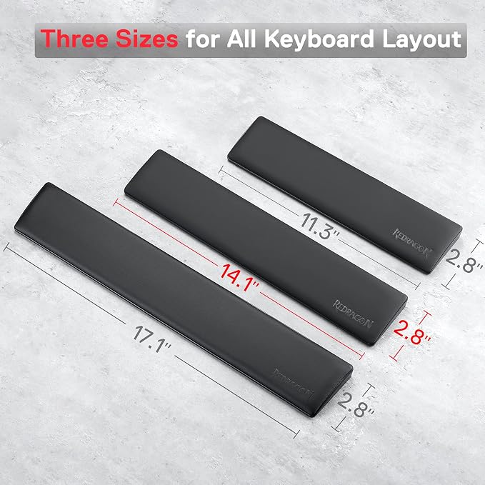 Redragon P036 Meteor M Computer Keyboard Wrist Rest Pad, Ergonomic Soft Memory - Image 5