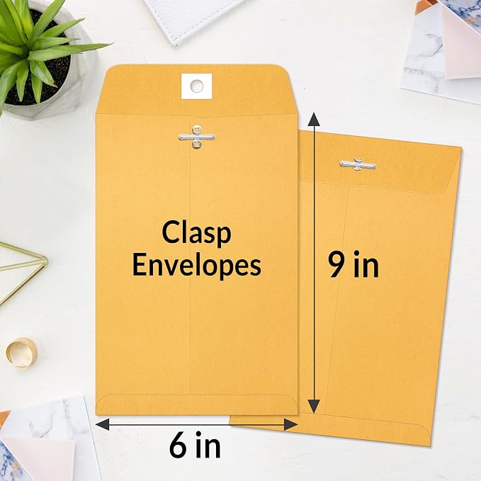 SUNEE Envelops, 6x9 Brown Kraft Envelopes - Image 2