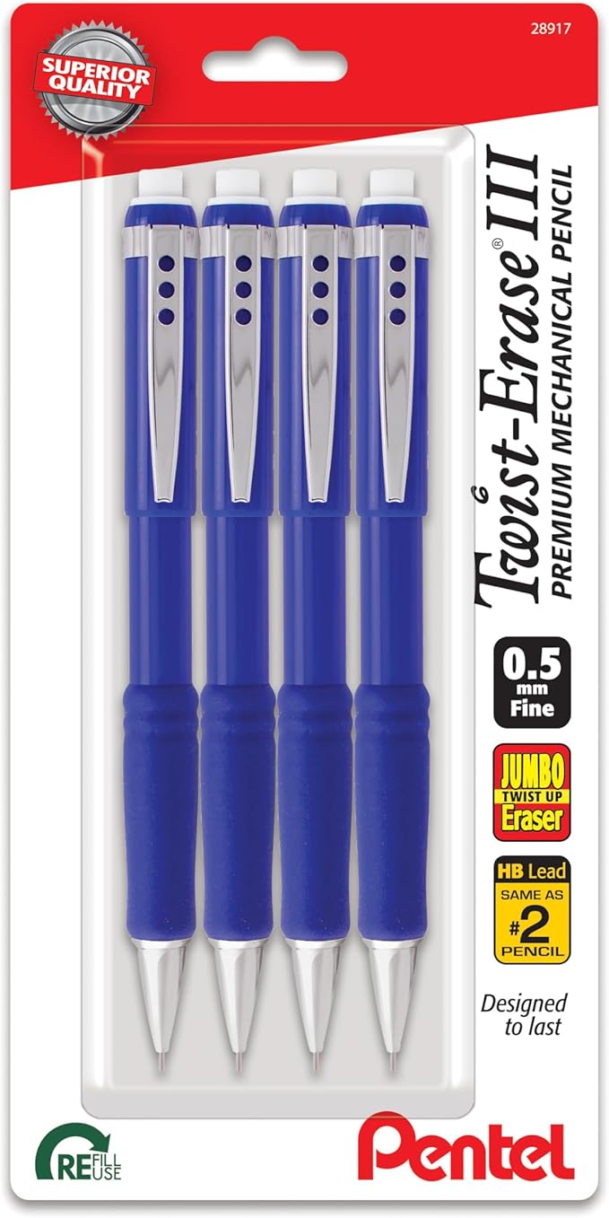 Pentel Twist-Erase III Mechanical Pencil, Fine Line by PentelofAmerica