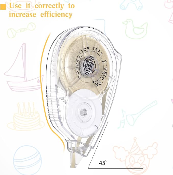 Zonon 4 Pieces Correction Tape Cream Color Beige Corrective Tape Eraser 100 - Image 2