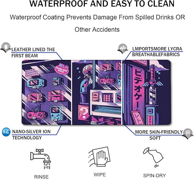 Japanese Comic Desk Mat Large Office Desk Pad, Gaming Mouse Pad, Big Mousepad - Image 4