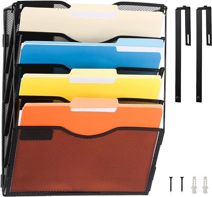 EASEPRES 5 Pocket Mesh Hanging Wall File Organizer by EASEPRES