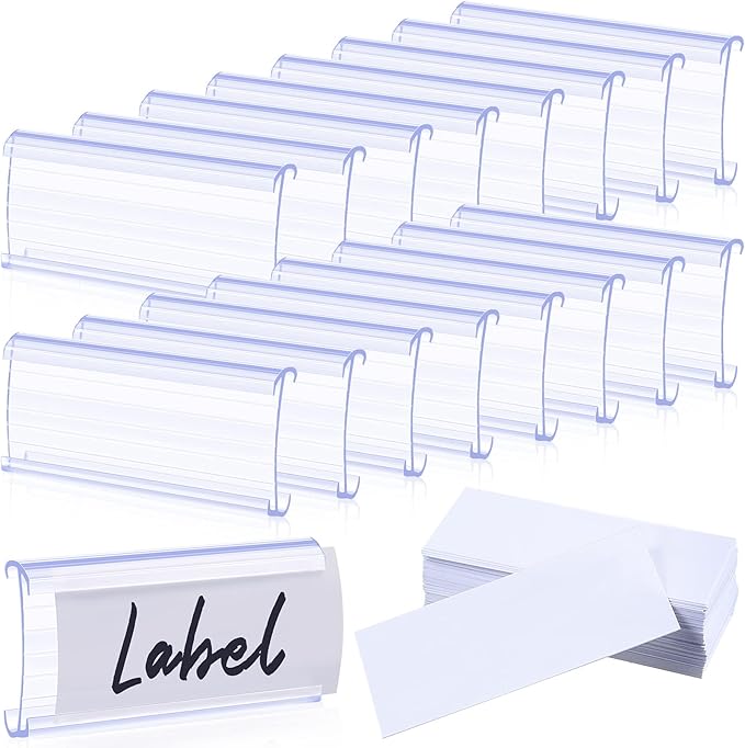 Yulejo 200 Pcs Plastic Wire Shelf Label Holders by Yulejo