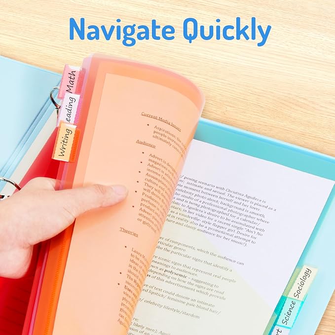 Forvencer 8 Count Dividers for 3 Ring Binder, Binder Dividers - Image 5