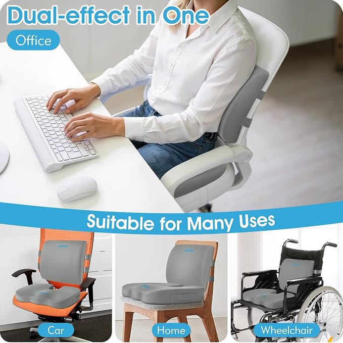 CushZone Seat Cushion, Lumbar Support Pillow - Image 6