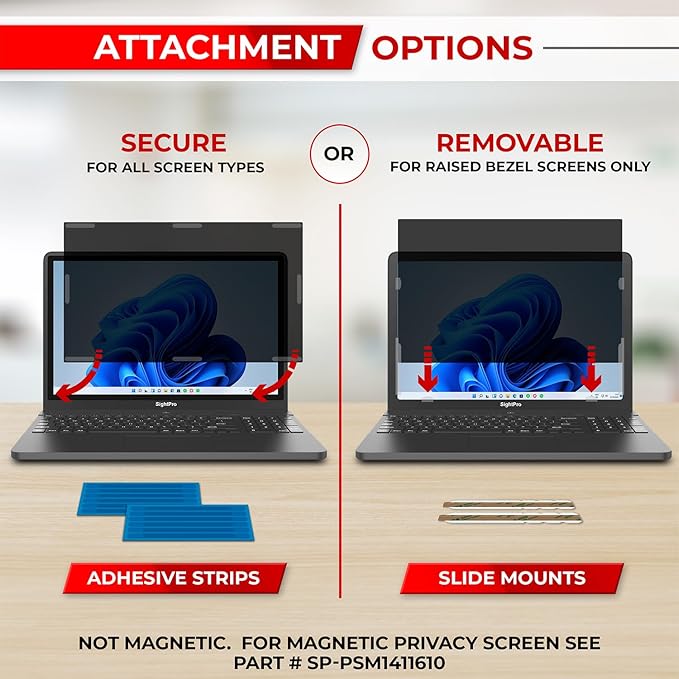 SightPro 14 Inch 16:10 Laptop Privacy Screen Filter - Image 4
