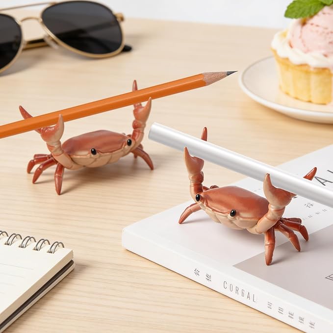 2 Pack Desk Crab Pen Holder, Creative Weightlifting Crab Pencil Stand Holder - Image 7