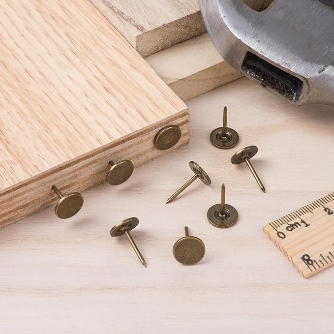 120pcs Metal Thumb Tacks, 0.43x0.66in, Bronze | Iron Made, Heavy Duty Flat Head - Image 6