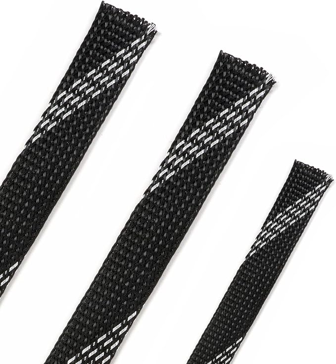 25ft PET Expandable Braided Cable Sleeve 3/8inch Pet Braided Cable Sleeve by PursuingaBetterLife