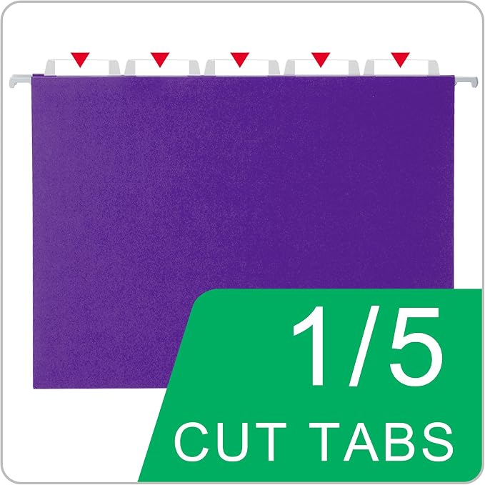 VZCPYTPM 25 Pack Hanging File Folders Letter Size, Reinforced Rods - Image 3